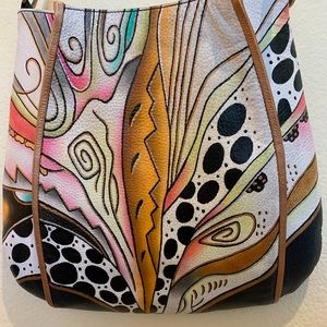 BOHO, RARE, NWOT, Magnifique Hand Painted Handbag